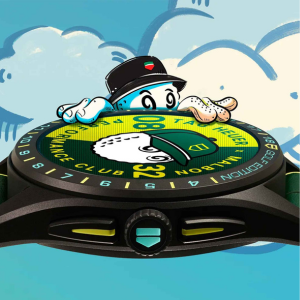 Artwork face of TAG Heuer X Malbon Golf Edition watch
