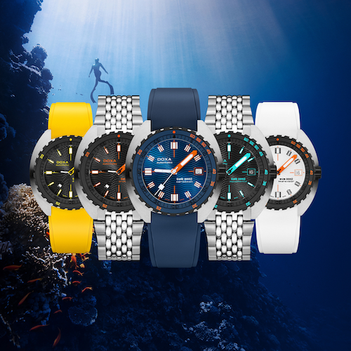 New Collection By DOXA! The perfect blend of a technical, robust and reliable watch with urban elegance. The diving watch that is equally at ease on a reef, in a boardroom, and any situation in-between.
