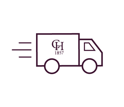 Delivery (image: icon of delivery van with CH logo on it)