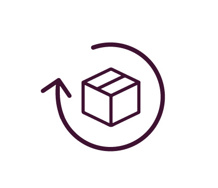 Returns (image: icon of box surrounded by a circular arrow)