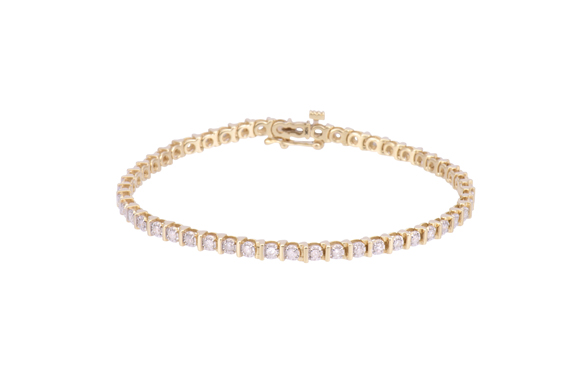 Bracelets (Image of a Yellow Gold Tennis Bracelet)