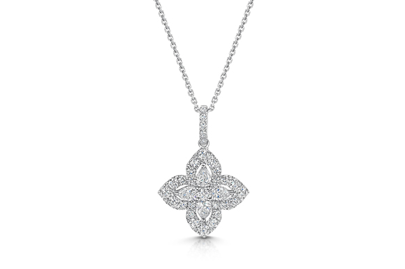 Diamond Jewellery (Image of White Gold Diamond Necklace)