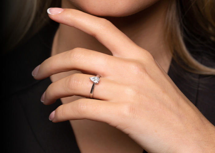 Image: Model wearing diamond ring