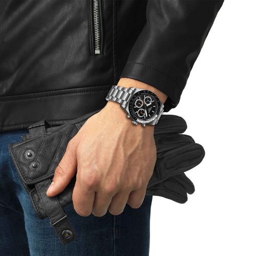 model shot of tissot pr516 mechnical chronograph